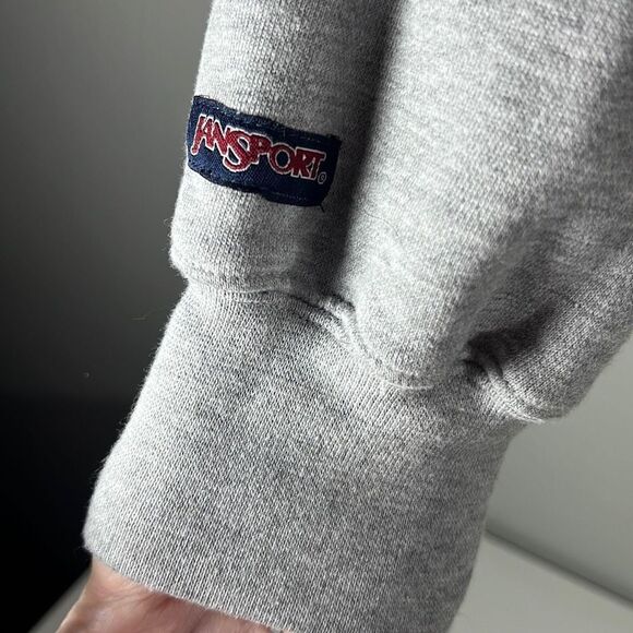 Jansport Men's Arapahoe Community College Fleece Hoodie Jacket Grey Size Large - Picture 2 of 9